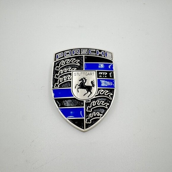 NWT PORSCHE custom livery hood crest blue  livery custom let your car standout - Picture 4 of 4